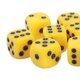 thumbnail image 4 of Lot de 30 dés en plastique de 16 mm, 6 faces, coins arrondis, pour jeux de société, jaune, 4 of 4