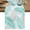 Mint, Seafoam, Sky Blue, White, variant on Palm Leaves Short Table Runner 48 Inches Long,Modern Simple Tropical Botanical Sage Green Cotton Linen Table Runners Dresser Scarves,Fabric Tabletop Scarf Furniture Cover for Dinner Party 13"x48"