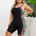 thumbnail image 7 of Brnmxoke Women's Sleeveless Plus Size Rash Guard UV Protection Surfing One Piece Swimsuit with Chest Pads Athletic Rashguard Printed Bathing Suit Swimwear Multicolor,XXL, 7 of 7