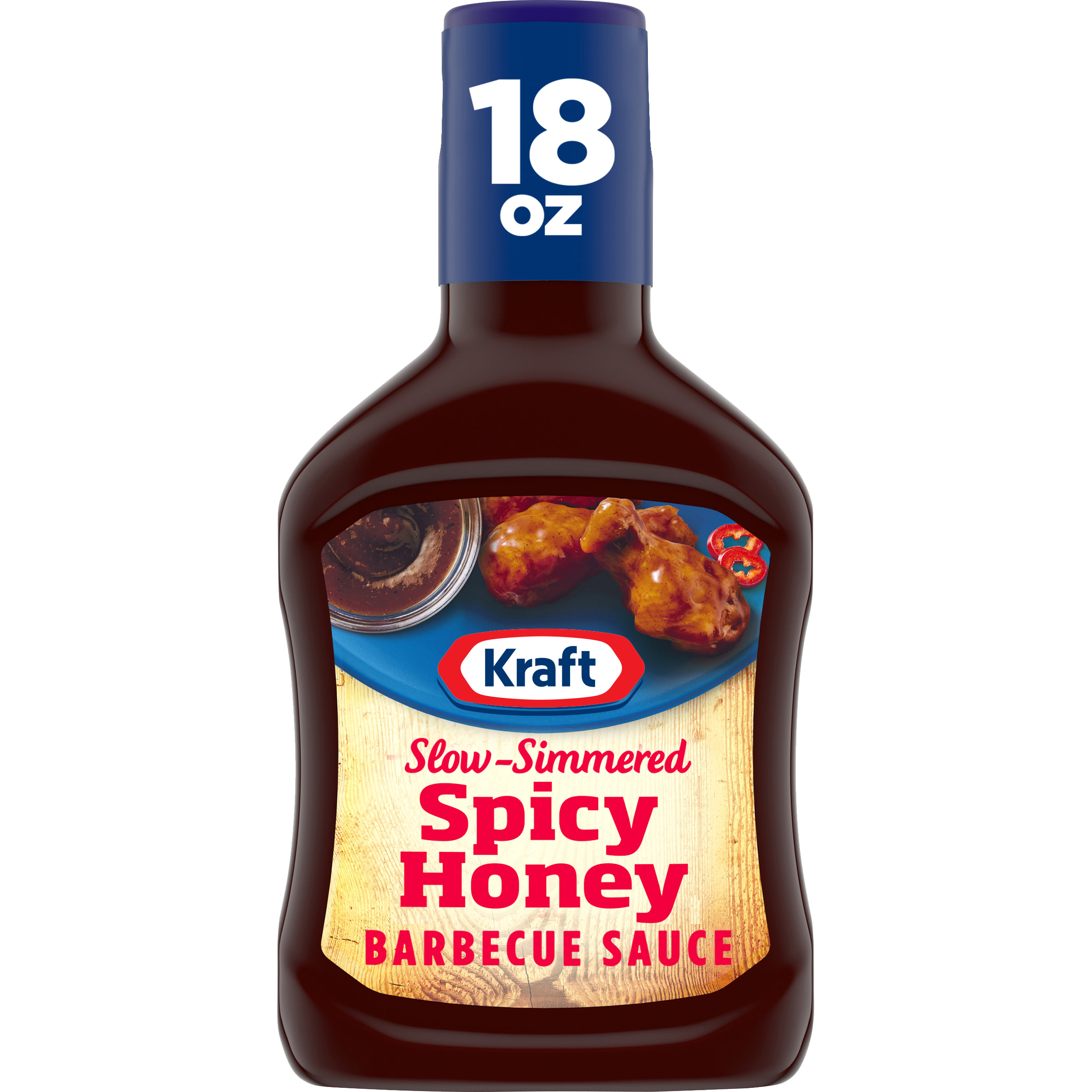 Kraft Slow-Simmered Spicy Honey Barbecue Sauce Bottle and Dip, 18 oz ...