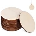 thumbnail image 1 of 20 círculos de madera, discos de madera, rodajas de madera redondas para manualidades, rodajas de madera natural para centros de mesa., 1 of 5