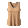 thumbnail image 4 of Chbgutlmr Tank Tops for Women Sleeveless Lace Insert Hollow out V Neck T-Shirts Casual Loose Summer Trendy Tee Tops, 4 of 7