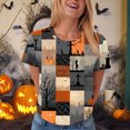 thumbnail image 4 of Godom Halloween Shirts for Women Cute Ghost Shirt Fall Pumpkin Tshirt Graphic Tees casual Short Sleeve Tops, 4 of 6
