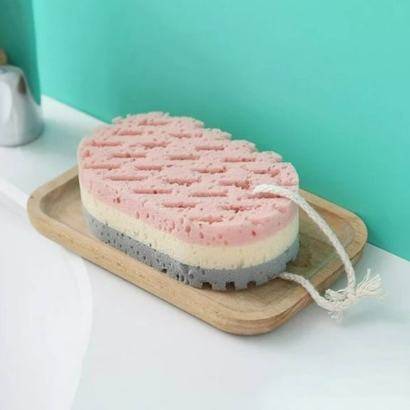 Zenghuiiii Korean Exfoliating 20 Soft Bath Sponge Exfoliating Bath Foam Body Sponge Bath Sponge Body Scrubber Suitable For Female Male Children Random Color Oval