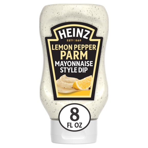 Heinz Mayonnaise Style Dip, 1 Bottle, for Easy and Flavorful Dipping and Drizzling, Lemon Pepper Parm, No Artificial Colors, 8 fl oz