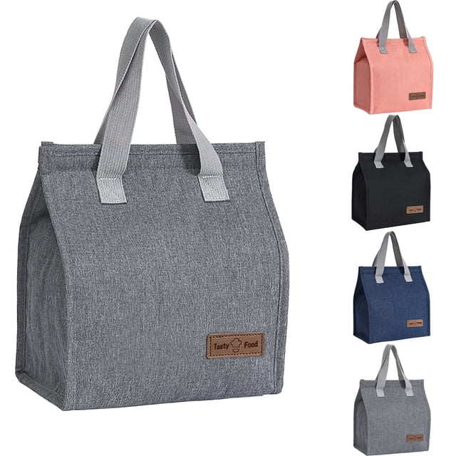 Bolsas de almuerzo para mujeres y hombres, lonchera reutilizable con aislamiento a prueba de fugas, bolsas térmicas, bolsa térmica para el trabajo, la escuela, picnic, viajes, gris