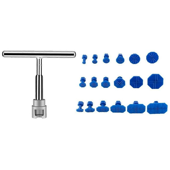 Kit extractor de abolladuras para automóviles, herramientas de reparación de abolladuras sin pintura con martillo deslizante, extractor de abolladuras perfecto
