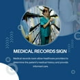 thumbnail image 6 of ADA CENTRAL SIGNS - 6" X4" Medical Records Sign - ADA Compliant Tactile Graphics Grade 2 Braille Text Medical Supplies Sign | Wall Mount Plastic Room Name Sign for Hospital, Clinic, & Medical Offices, 6 of 7