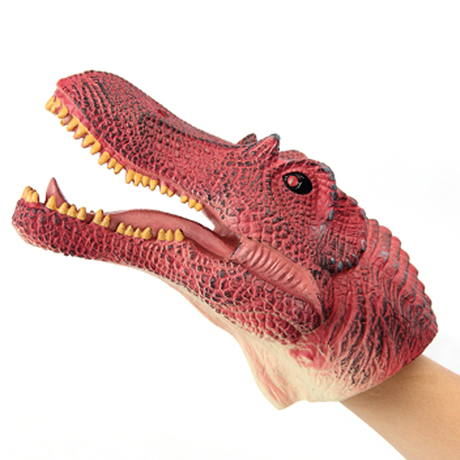 Wildlife Animal Hand Puppet Soft Dinosaur Mouth Deformation Birthday Toy Gift