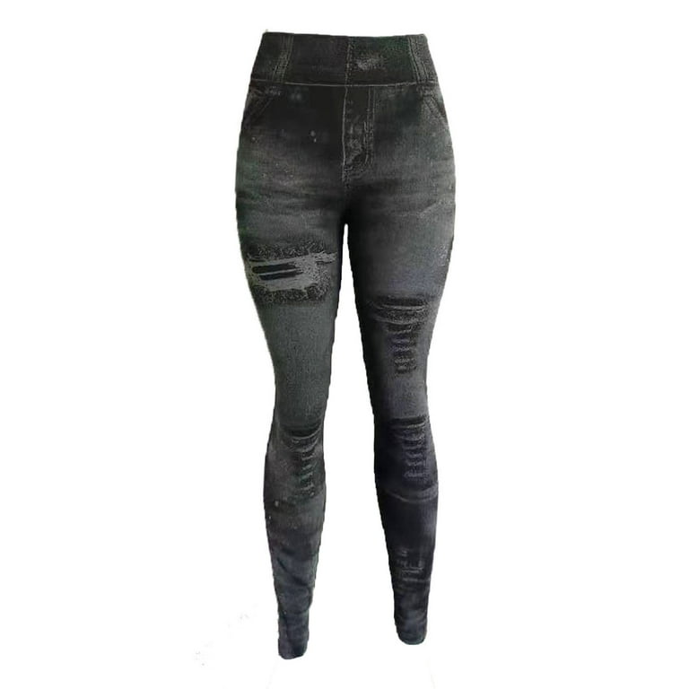 Bigersell Black Leggings Women Full Length Pants Leggings Fashion Women  Large High Waisted Slim Faux Leather Pants Casual Stretch Trousers Winter  Leggings for Ladies 