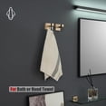 thumbnail image 3 of Bathroom Towel Hook Champagne Bronze, Coat Robe Clothes Hook for Bathroom Wall Mounted (Pack of 2), SUS 304 Stainless Steel 0.8mm, TH250-CB-P2, 3 of 4