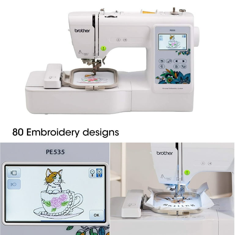 Brother Pe535 Embroidery Machine, 80 Built-in Designs, 4 X 4