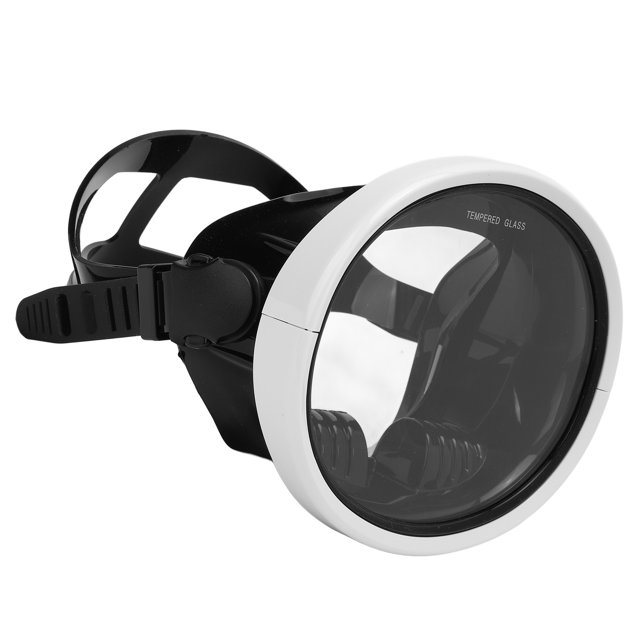 Máscara de Buceo Ovalada, Máscara de Buceo de Lente única, Gafas de Natación, Lente de Vidrio Templado Transparente, Máscara de Buceo Panorámica de Vista amiana para adultos,