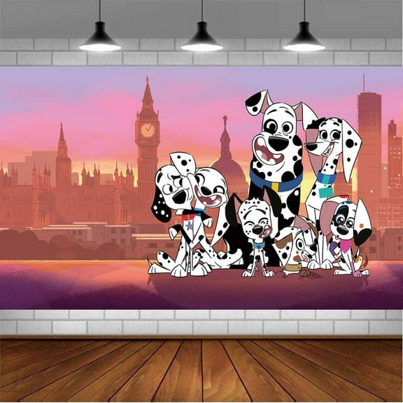 101 Dalmatians The Series Backdrop Banner Party Supplies Poster Movie Theme Background for Photography Birthday Decorations