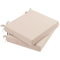 Outdoor Seat Cushion for Patio Furniture Dining Chair Pad Replacement, 18.5x16, Set of 2, Peachy Tan