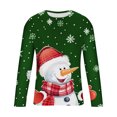 thumbnail image 4 of WXLWZYWL Men's Christmas Sweatshirt Crewneck Trendy Big and Tall Santa Printed Sweatshirts Pullover Tops Party Apparel, 4 of 5