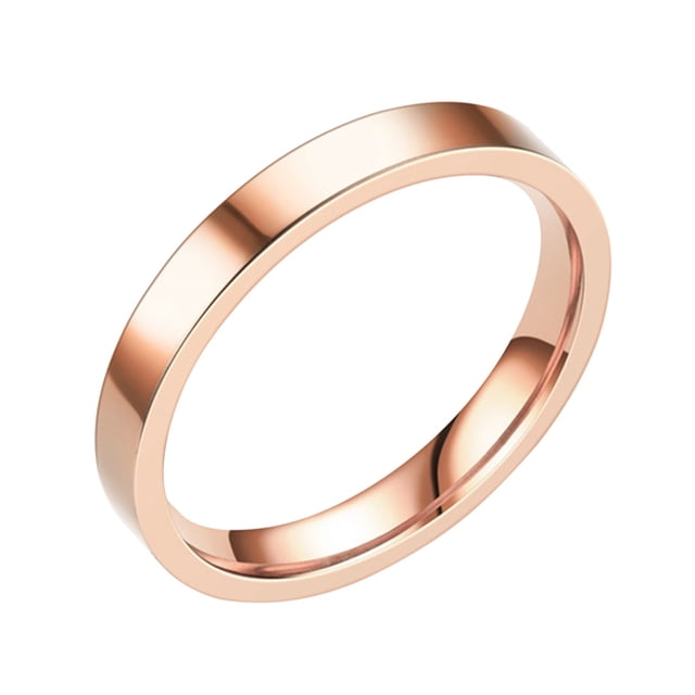 Dsscvnef 3MM Stainless Steel Wedding Band Rings for Women and Men Durable Smooth Jewelry for Couples