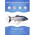 thumbnail image 2 of Potaroma Electric Flopping Fish 10.5 ", Moving Cat Kicker Fish Toy, Realistic Flopping Fish, Wiggle Fish Catnip Toys, Motion Kitten Toy, Plush Interactive Cat Toys, Fun Toy for Cat Exercise, 2 of 14