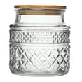 thumbnail image 1 of Tarro de vidrio Prettidecor con tapa hermética de bambú de 1100 ml, 1 of 7