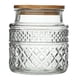 thumbnail image 1 of Tarro de vidrio Prettidecor con tapa hermética de bambú de 1100 ml, 1 of 7