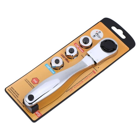 

Ratchet Wrench 2-Way Multifunctional Hand Repairing Tool with 3Pcs Socket Adapters