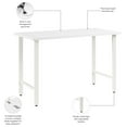 thumbnail image 5 of Bush Business Furniture Hustle 48W x 24D Computer Desk with Metal Legs in White, 5 of 8