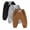 Black Brown Gray, variant on Okbabeha 3 Pack Baby Boy Pants Toddler Sweatpants Athletic Solid Color Elastic Waist Joggers Leggings