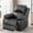 Black|PU, variant on Aukfa Fabric Recliner Chair Overstuffed Armchair, Blue