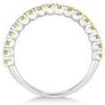 thumbnail image 2 of Half-Eternity Pave Yellow Diamond Stacking Ring 14k White Gold (0.75ct), 2 of 3