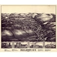 thumbnail image 2 of Unknown 17x15 Black Ornate Wood Framed with Double Matting Museum Art Print Titled - Philmont New York -1881, 2 of 4