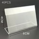 thumbnail image 2 of 40x Price Tag Stand Mini Acrylic Sign Display Holder Price Name Card Tag Label Stand Bracket Home Decor Purse Perfume Display, 2 of 11