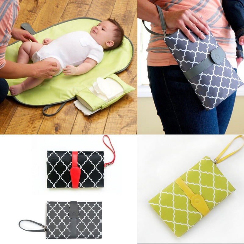 2018 Baby Portable Folding Diaper Travel Changing Pad Waterproof Mat Bag Storage 