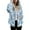 Sky Blue, variant on Women's Fashionable Casual Zippered Hooded Sweatshirt Jacket with Christmas Print and Drawstring, Furry Plush for Winter,Pink,2XL