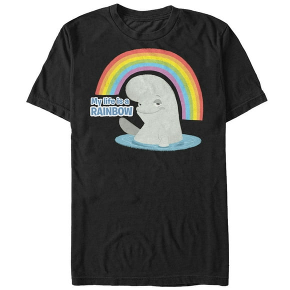 Men's Finding Dory My Life is a Rainbow  T-Shirt - Black - X Large