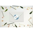 thumbnail image 2 of 40 Light Blue Flowers Thank You For Celebrating With Us Stickers, 2 Inch Big Round Glossy Labels, Great For Weddings, Bridal Shower, Engagement Party, Party Favors Décor, Tags, Supplies. Made in USA., 2 of 4