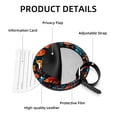 thumbnail image 4 of Thanksgiving Turkey Leaves 2pcs PU Leather Round Bag Tags Suitcase Handbag Tags with Privacy Cover and Name ID Tag for Travel Luggage, Handbags, Backpacks, School Bags, 4 of 6