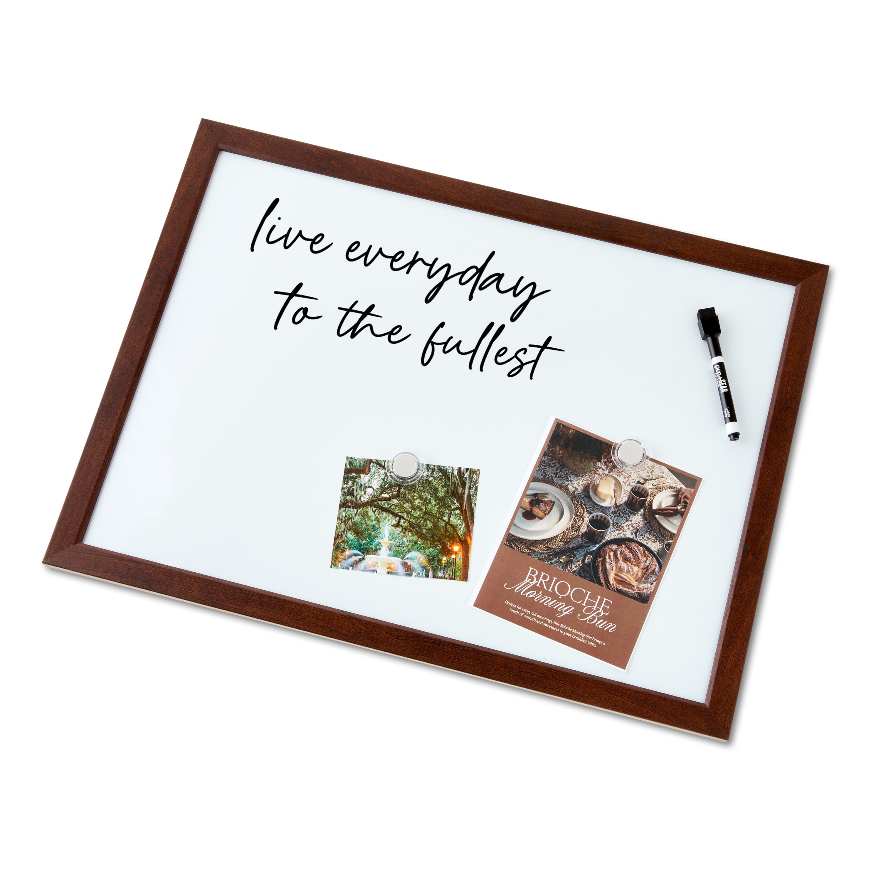 Pen+Gear Wood Magnetic Dry Erase Whiteboard, 17" x 23"