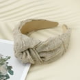 thumbnail image 6 of Unique Bargains 1 Pc Tie Solid Color Headbands for Women Khaki, 6 of 6