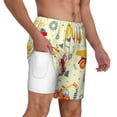 thumbnail image 3 of Picia Heavy Equipment pattern Mens Swim Trunks with Compression Liner Stretch Beach Shorts Quick Dry with Zipper Pockets No-Chafing Board Shorts-Medium, 3 of 9