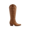 thumbnail image 2 of DREAM PAIRS Women’s Knee High Western Cowboy Boots Retro Embroidered Square Toe Cowgirl Boots, 2 of 8