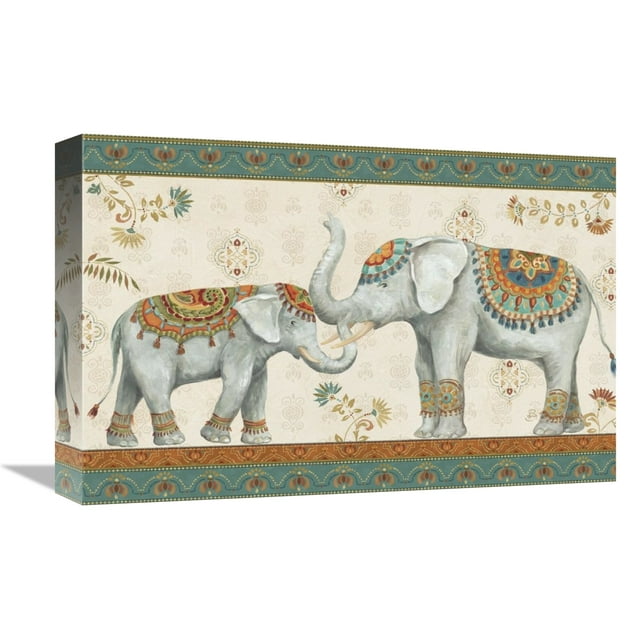 Global Gallery's 'Elephant Walk I' by Daphne Brissonnet Stretched Canvas Wall Art