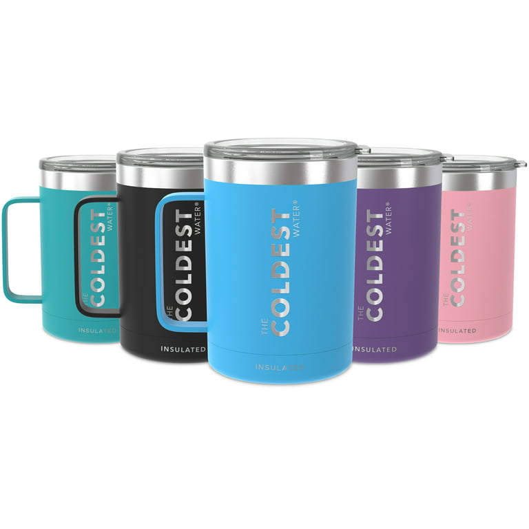 Thermos cup Coffee Thermos Bottle Coffee mugstainless steel cup Vacuum  insulated cup Keep Drinks Hot or Cold (Aqua-Blue)