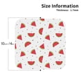 thumbnail image 2 of Sigee Hand Drawn Watermelon for Water-Resistant, Heat-Resistant, Non-Slip Leather Coasters Set, Ideal for Coffee Table, Office, Bar, Home Decor-Square, 2 of 6