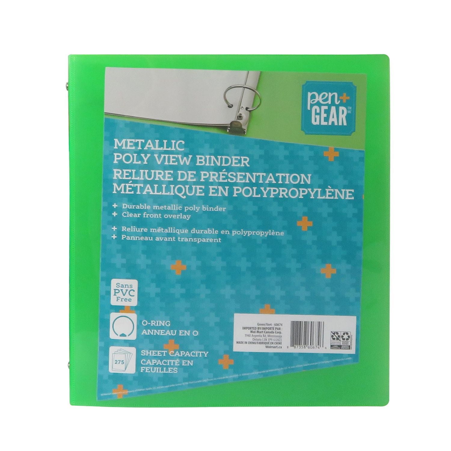 Pen + Gear Metallic Poly View Binder