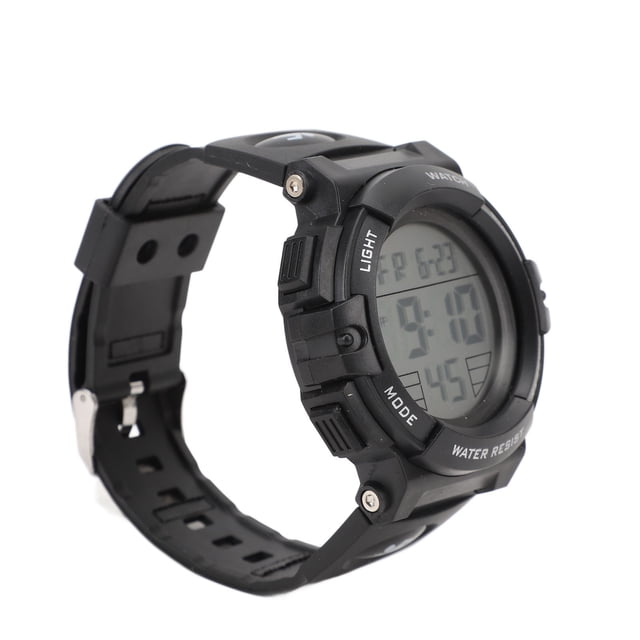 Reloj Digital Para Hombre, Espejo Acrílico, Banda De PU, Reloj Deportivo Al Aire Libre, Luz Nocturna EL Resistente Al Agua Hasta 50m Para Entrenamiento De Carrera