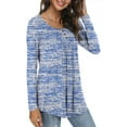 thumbnail image 2 of PPYOUNG Blouses for Women Pleated Long Sleeve Tunic Tops Dressy Casual Fall Button Down Shirts, 2 of 4