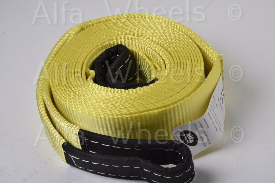 8T Tow Strap Heavy Duty Tow Rope Towing Pull Strap Recovery Winch 6m x75mm