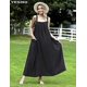 thumbnail image 2 of Vestido largo bohemio de verano con bolsillos para mujer, tirantes anchos ajustables con botones, talla E96, 2 of 4