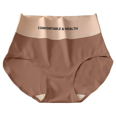 GZWYHT Hipster Panties Clearance Seamless Underwear Solid Color High Waist Belly Slimming High Stretch Edge Seamless Hip Lift Casual Style Underwear High Waisted Underwear Womens Underwear