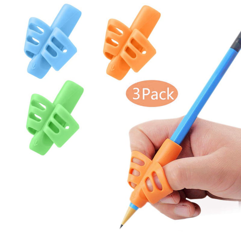 3Pcs Pencil Aid Grip Holder Writing Posture Correction Trainer for Toddler Kids 